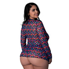 Magic Silk Hazy Dayz Tie Front Jacket & Thong Set Gummy Bears Queen Size