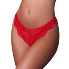 Magic Silk Sugar High Split Crotch Panty Red S/M