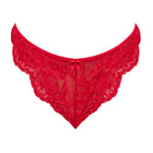 Magic Silk Sugar High Split Crotch Panty Red S/M