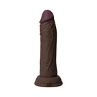 Shaft Vibrating Model J: 6.5 in. Dual Density Silicone Dildo Mahogany