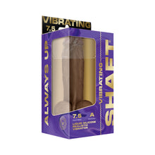 Shaft Vibrating Model A: 7.5 in. Dual Density Silicone Dildo Oak