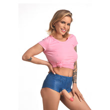 Strap U Booty Shorts Dildo Silicone Strap-On Harness 6 in. Small