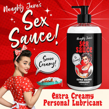 Naughty Jane''s Sex Sauce Extra Creamy Lubricant 16 oz.