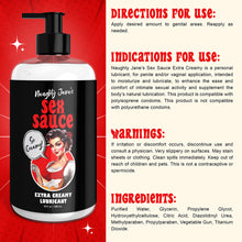 Naughty Jane''s Sex Sauce Extra Creamy Lubricant 16 oz.