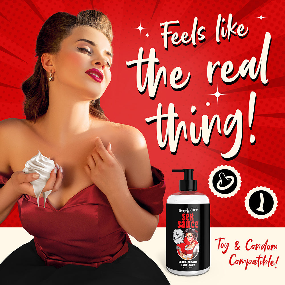 Naughty Jane''s Sex Sauce Extra Creamy Lubricant 16 oz.