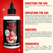 Naughty Jane''s Sex Sauce Extra Creamy Lubricant 8 oz.