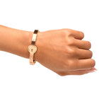 Master Series Cuffed Locking Bracelet & Key Necklace Rose Gold