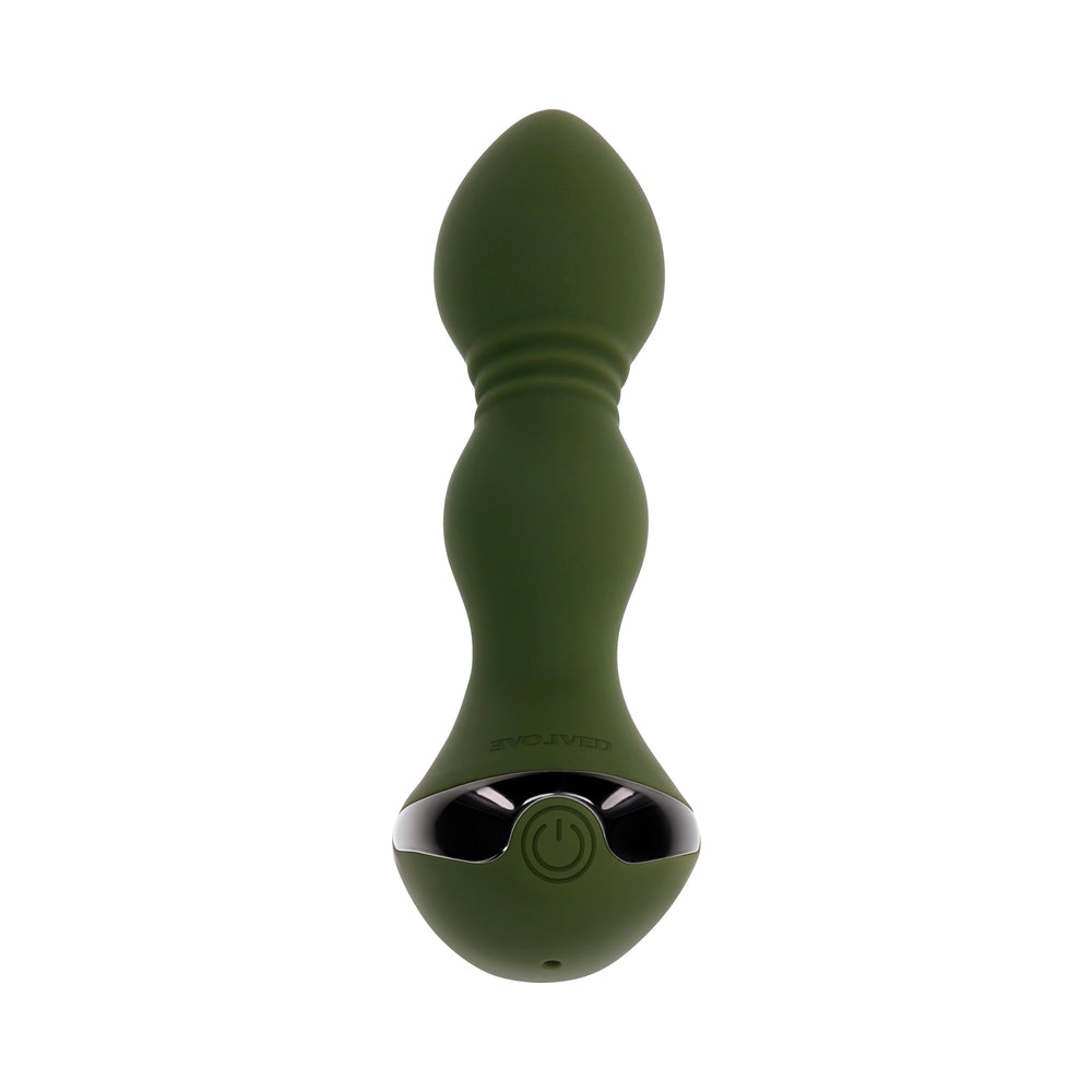 Evolved Lieutenant Rechargeable Anal Vibrator Silicone Green