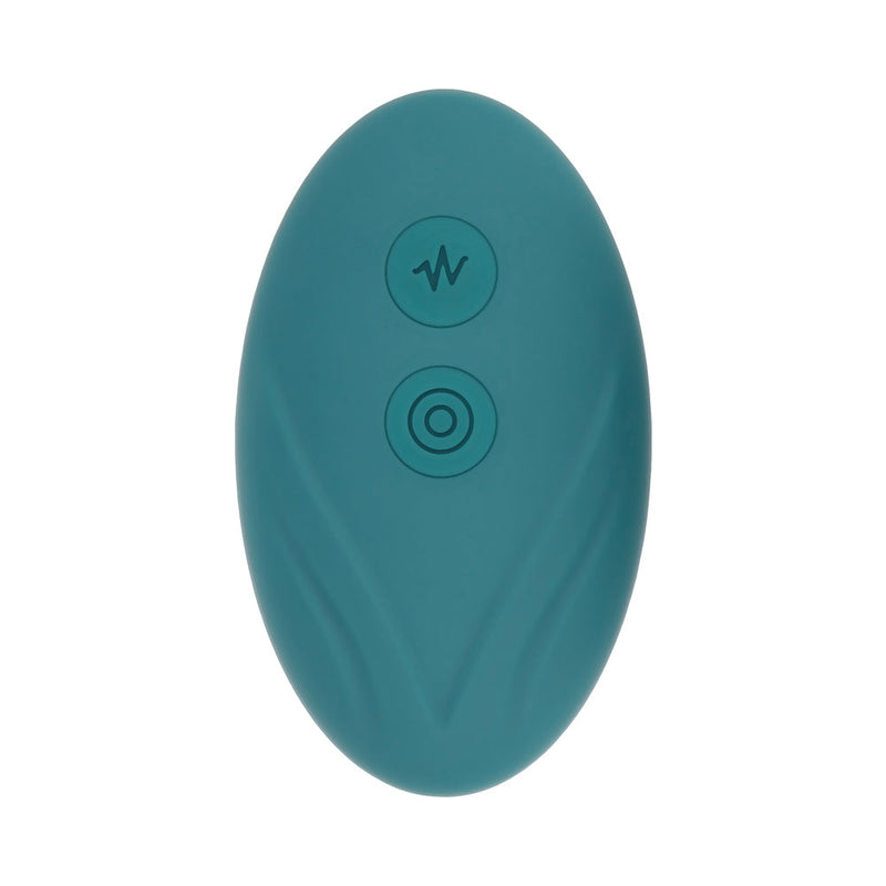 Evolved Oval Office Rechargeable Vibrating Egg with Remote Silicone Teal
