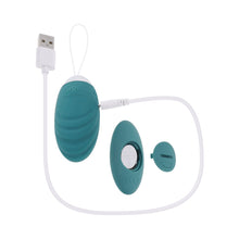 Evolved Oval Office Rechargeable Vibrating Egg with Remote Silicone Teal