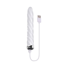 Playboy In A Twist Rechargeable Glass Vibrator White