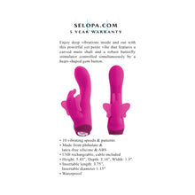 Selopa Butterfly Love Rechargeable Vibrating Dual Stimulator Silicone Pink