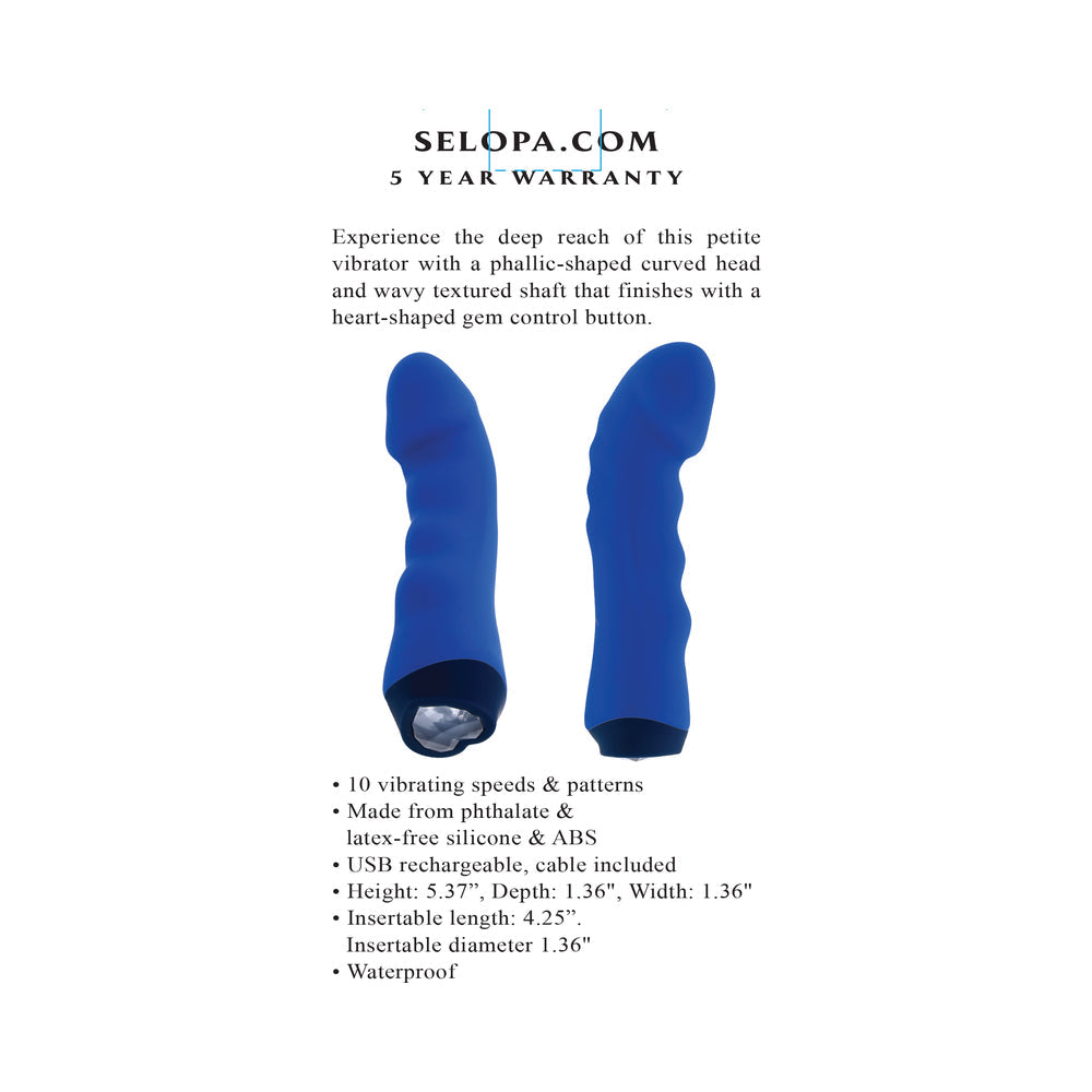 Selopa Blue Banger Rechargeable Vibrator Silicone Blue