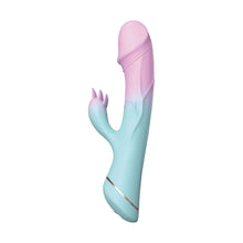 Cotton Candy Jaw Breaker Silicone Vibrator with Stimulator 9 Frequencies