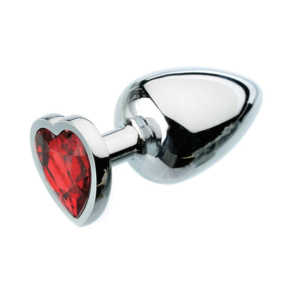 Adam & Eve Red Hearts Gem Anal Plug Large