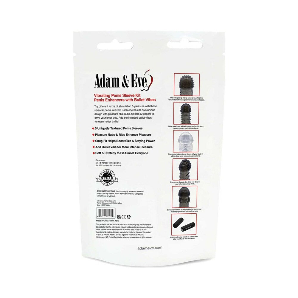 Adam & Eve Vibrating Penis Sleeve Kit (Bag)