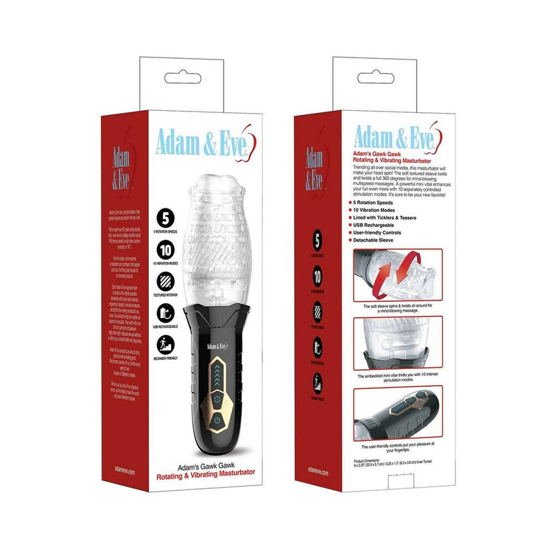 Adam & Eve Adam''s Gawk Gawk Rotating & Vibrating Masturbator