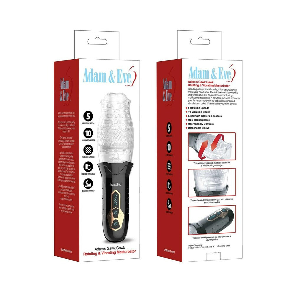 Adam & Eve Adam''s Gawk Gawk Rotating & Vibrating Masturbator