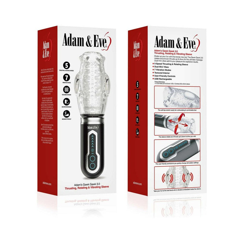 Adam & Eve Adam''s Gawk Gawk 3.0 Thrusting Rotating & Vibrating Sleeve