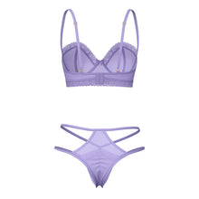 Magic Silk Sheer Passion Demi Bra & High Cut Tanga Very Peri L/XL