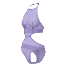 Magic Silk Sheer Passion Halter Teddy Very Peri L/XL