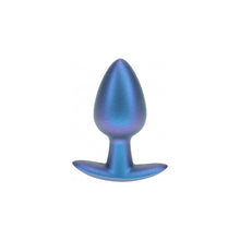 Ouch! Smooth Silicone Anal Plug Medium 3.1 in. Metallic Blue