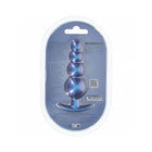 Ouch! Smooth Silicone Beaded Anal Plug 4.6 in. Metallic Blue