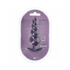 Ouch! Smooth Silicone Beaded Anal Plug 4.6 in. Metallic Purple