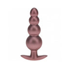 Ouch! Smooth Silicone Beaded Anal Plug 4.6 in. Rose Gold