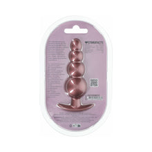 Ouch! Smooth Silicone Beaded Anal Plug 4.6 in. Rose Gold