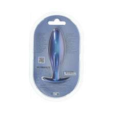 Ouch! Smooth Silicone Oval Anal Plug 4.6 in. Metallic Blue