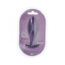 Ouch! Smooth Silicone Oval Anal Plug 4.6 in. Metallic Purple