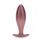 Ouch! Smooth Silicone Oval Anal Plug 4.6 in. Rose Gold