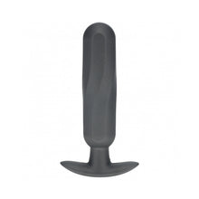 Ouch! Smooth Silicone Oblong Anal Plug 4.6 in. Gun Metal