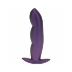 Ouch! Smooth Silicone Finger Anal Plug 4.6 in. Metallic Purple