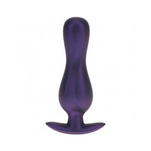 Ouch! Smooth Silicone Curvy Anal Plug 4.6 in. Metallic Purple