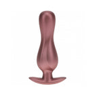 Ouch! Smooth Silicone Curvy Anal Plug 4.6 in. Rose Gold