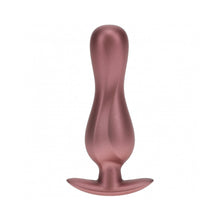 Ouch! Smooth Silicone Curvy Anal Plug 4.6 in. Rose Gold