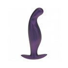 Ouch! Smooth Silicone P-Spot Anal Plug 4.6 in. Metallic Purple