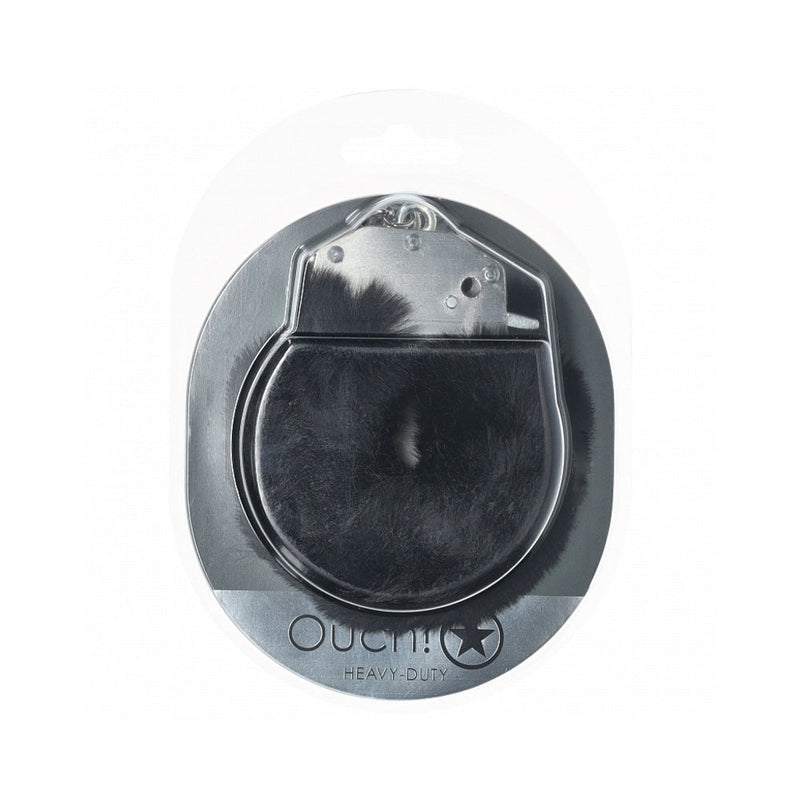 Ouch! Heavy-Duty Fluffy Handcuffs Black