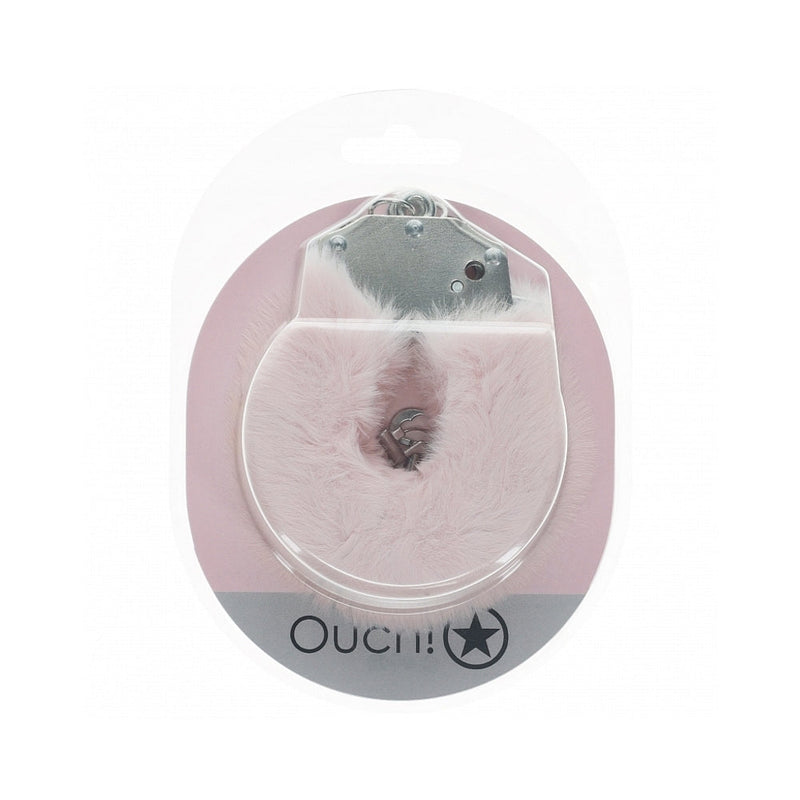 Ouch! Heavy-Duty Fluffy Handcuffs Powder Pink