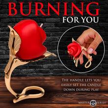 Master Series Burning Passion Rose Candle with Holder