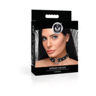 Master Series Spiked Heart Choker Black
