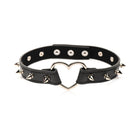 Master Series Spiked Heart Choker Black