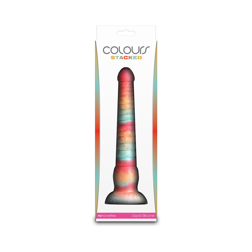 Colours Stacked 9 in. Dildo Red/Gold