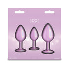 Rear Assets 3-Piece Metal Plug Kit Iridescent Pink with Pink Gem