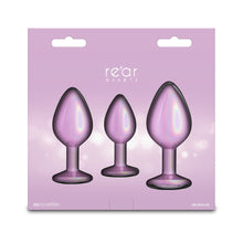 Rear Assets 3-Piece Metal Plug Kit Iridescent Pink with Pink Gem