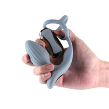 Renegade Pinnacle Rechargeable Cockring and Gyrating Plug with Remote Gray
