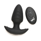 BANG! Rotating & Vibrating Silicone Butt Plug with Remote Black