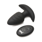 BANG! Rotating & Vibrating Silicone Butt Plug with Remote Black